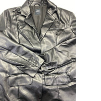 Women's black leather jacket 