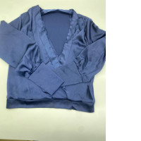 Women's purple v-neck long-sleeved shirt 