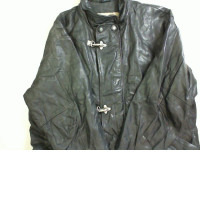 Black jacket with hooks, artificial leather