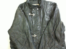 Black jacket with hooks, artificial leather