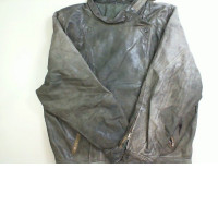 Green jacket with rivets