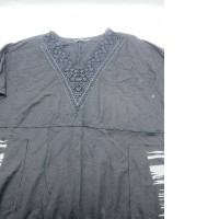 Black V-neck long dress 