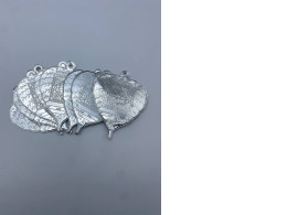 Set of 7 Silver Bodhi leaves for home decoration 