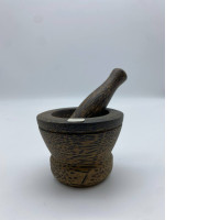 Small wooden mortar 