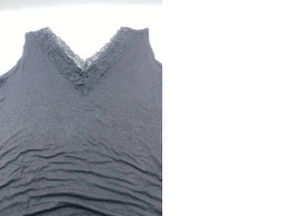 Women's black v-neck sleeveless top 