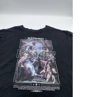 Black round neck t-shirt oversize 