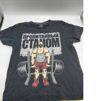 Black men's t-shirt with print