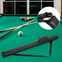 Billiard Cue + Carrying Case, Hard PU Leather Pool Cue Case, Adjustable Shoulder Strap