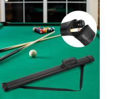 Billiard Cue + Carrying Case, Hard PU Leather Pool Cue Case, Adjustable Shoulder Strap