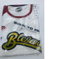 White round neck t-shirt with red stripes Size 3L White round neck t-shirt with red stripes Size 3L