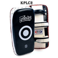 Fairtex Kick Curved Pads KPLC2 Standard Black-White for Training MMA K1 