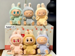 Set of 6 Authentic POP MART Labubu The Monster Have A Seat Summer Party Macaron Plush Toy