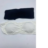 Set of 2 Women's black and white strapless bra 