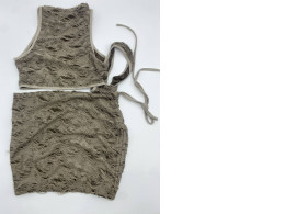 Set of 2 Dark green tank top and short skirt 