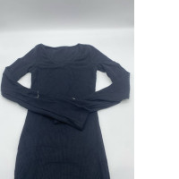 Black long sleeve v neck maxi dress 