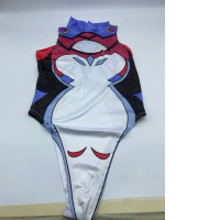 Women's white swimsuit with pattern 