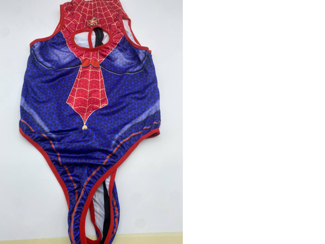 Women's blue swimsuit with red pattern Women's blue swimsuit with red pattern