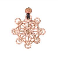 Neck decoration, braided pendant on a rope Neck decoration, braided pendant on a rope