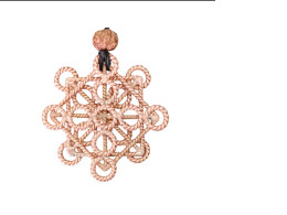 Neck decoration, braided pendant on a rope