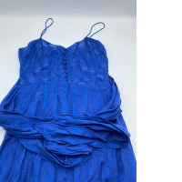Women's blue one-shoulder long dress