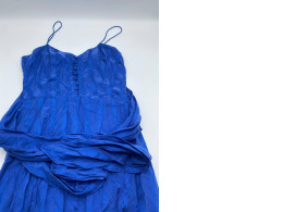 Women's blue one-shoulder long dress