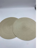 Set of 2 Cream circle placemat 