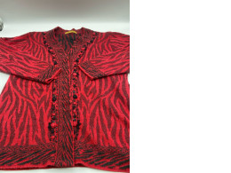 Women's red knitted sweater 