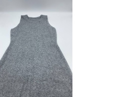 Women's gray sleeveless long dress