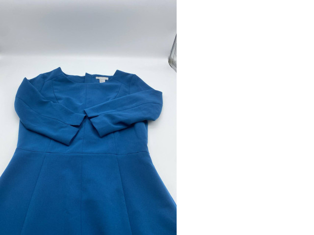 Blue round neck long sleeve short dress Blue round neck long sleeve short dress