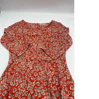 Orange floral long sleeve round neck dress Orange floral long sleeve round neck dress