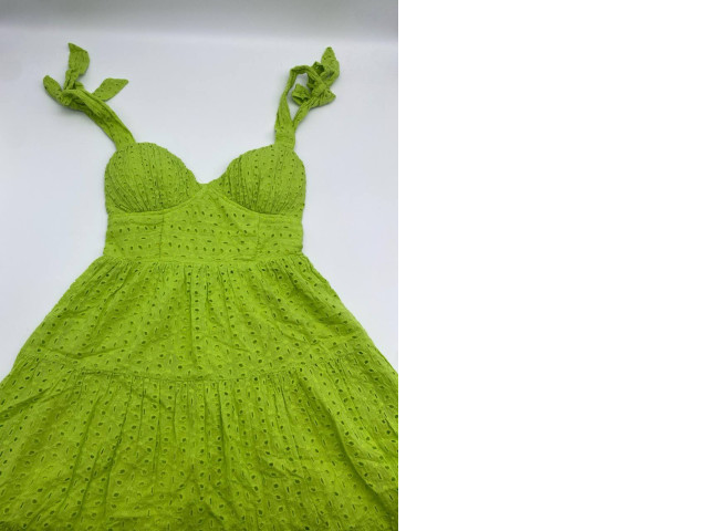 Women's green strapless long dress Women's green strapless long dress