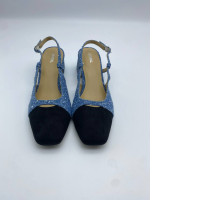 Women's blue closed toe high heels