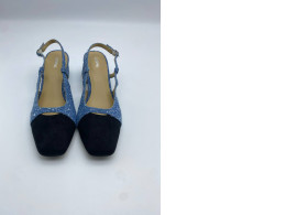Women's blue closed toe high heels