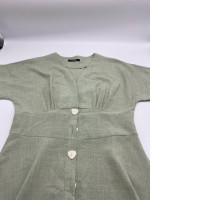 Gray V-neck short dress 