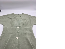 Gray V-neck short dress 