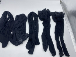 Set of 5 Black long stockings 