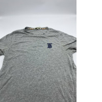 Gray short-sleeved round neck t-shirt 