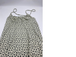 Women's white strapless short dress with black pattern Women's white strapless short dress with black pattern