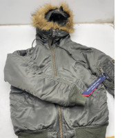 SECONDHAND Insulated dark green jacket with hood