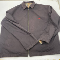 Dark blue men's jacket with collar