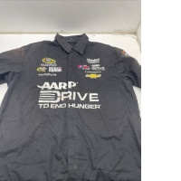 Black short sleeve shirt with prints