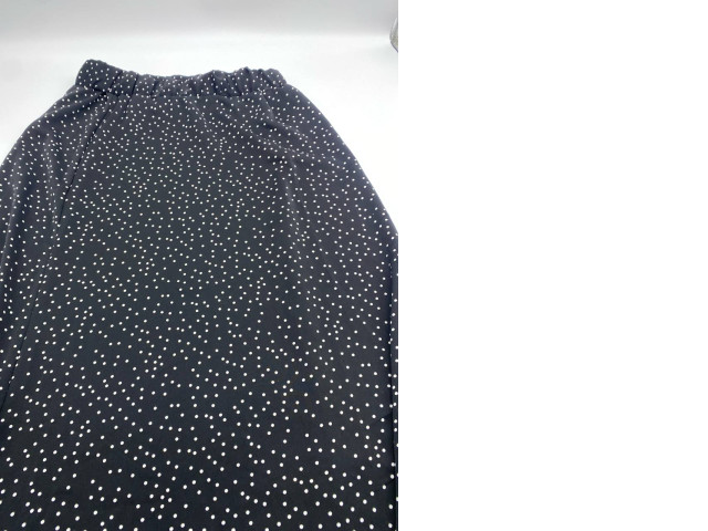 Women's black long skirt with white polka dots Women's black long skirt with white polka dots