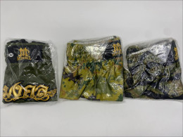 Set of 3 TOP KING green boxing shorts