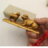 Iron figurine, 2 lambs