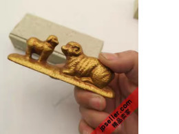 Iron figurine, 2 lambs