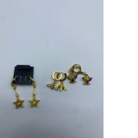 Set of 3 Gold patterned earrings for women 