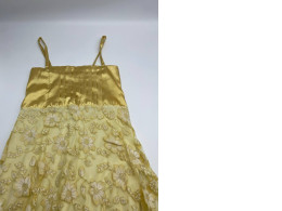 Women's gold one-shoulder short dress