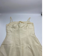 Women's cream one-shoulder long dress 