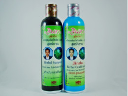 Set of 2 Jinda Herbal Conditioner and Shampoo 250 ml. 