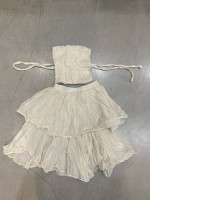 Dancing suit: top without sleeve and skirt